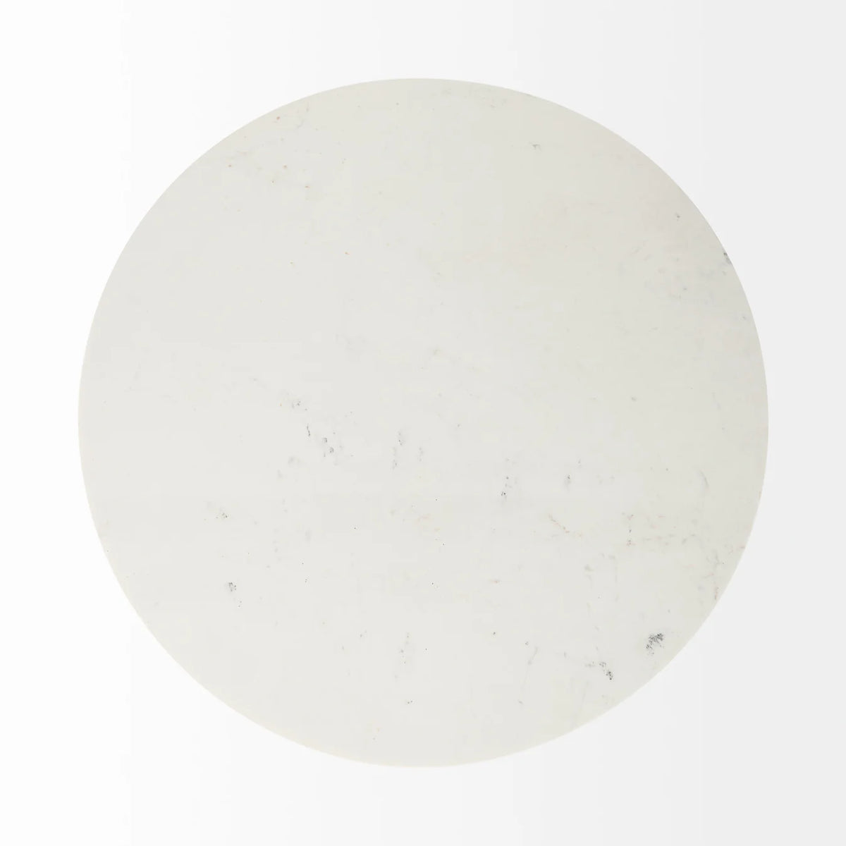 Maxwell Dining Table White Marble | Light Wood | Black Accent