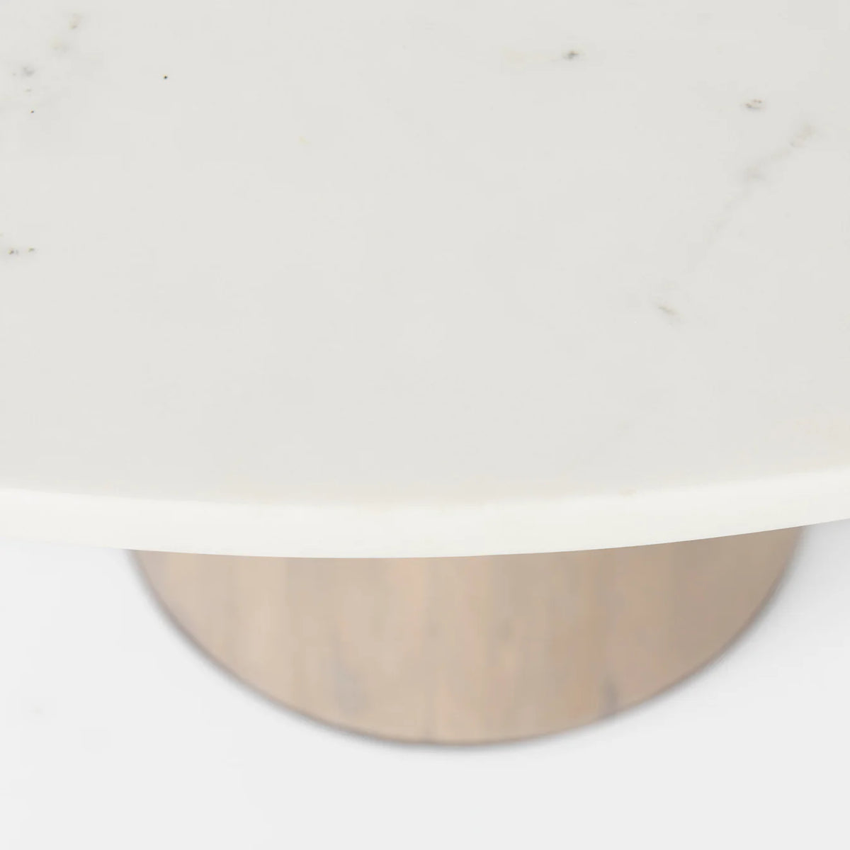 Maxwell Dining Table White Marble | Light Wood | Black Accent
