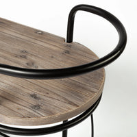 Marlon Bar Cart Brown Wood | Black Metal