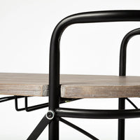 Marlon Bar Cart Brown Wood | Black Metal