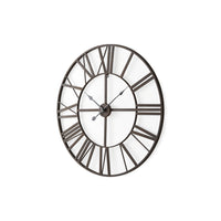 Pender 29.9L x 1.8W x 29.9H Black Iron Round Wall Clock