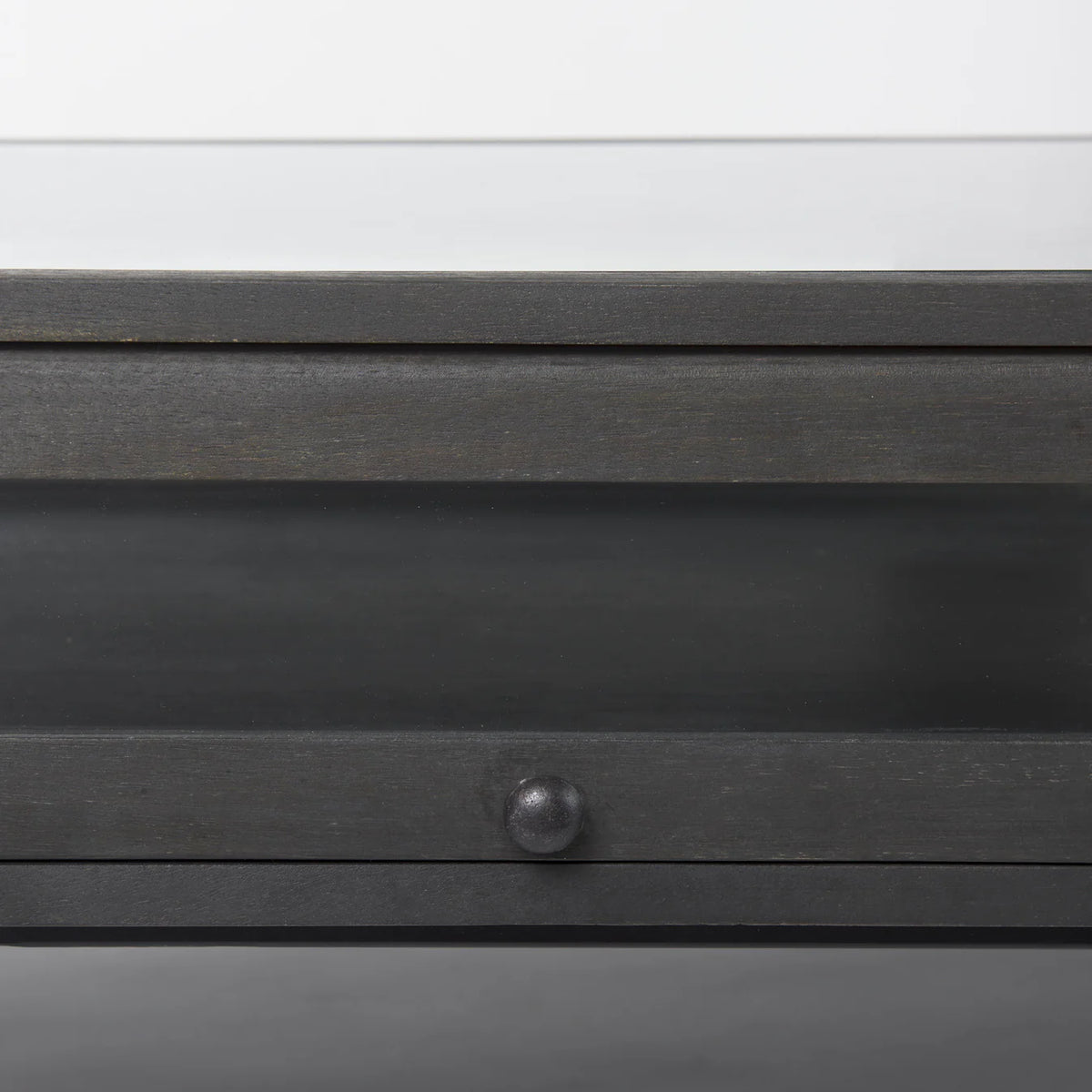 Arelius Coffee Table %7C Rectangular Black-Brown Wood | Black Metal | Rectangular