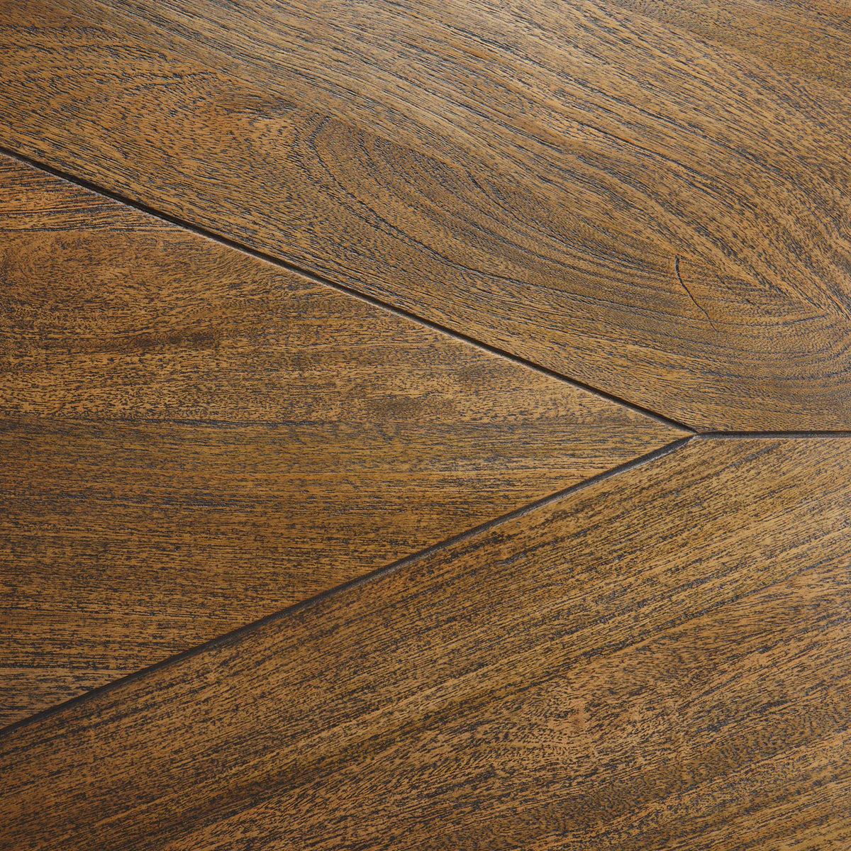 Maxton Dining Table Dark Brown Wood | Dark Gunmetal