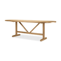 Viktor Dining Table Light Brown Wood | 94L