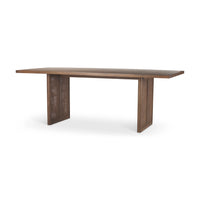 Grier Dining Table Medium Brown Wood | Cane Accent
