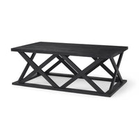 Forsey Rectangular Coffee Table Black Wood