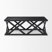 Forsey Rectangular Coffee Table Black Wood