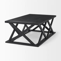 Forsey Rectangular Coffee Table Black Wood