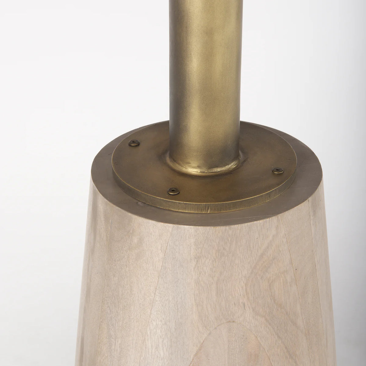 Maxwell Bistro Table Light Wood | Gold Accent