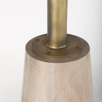 Maxwell Bistro Table Light Wood | Gold Accent