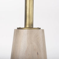Maxwell Bistro Table Light Wood | Gold Accent