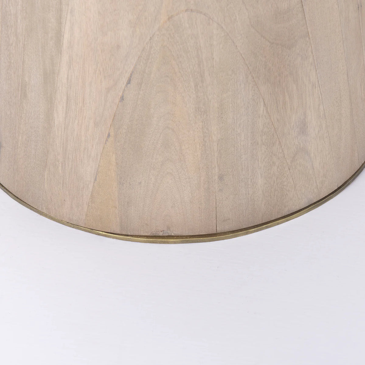 Maxwell Bistro Table Light Wood | Gold Accent
