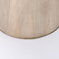 Maxwell Bistro Table Light Wood | Gold Accent