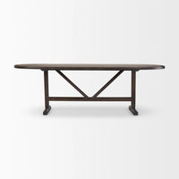 Viktor Dining Table Dark Brown Wood | 94L