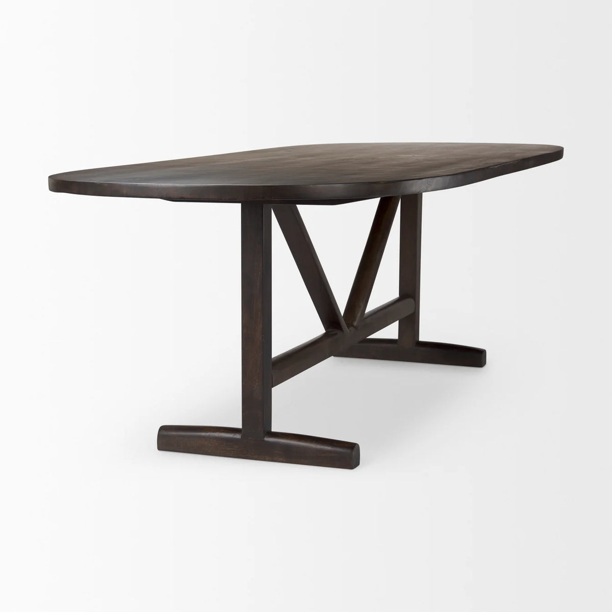 Viktor Dining Table Dark Brown Wood | 94L