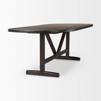 Viktor Dining Table Dark Brown Wood | 94L