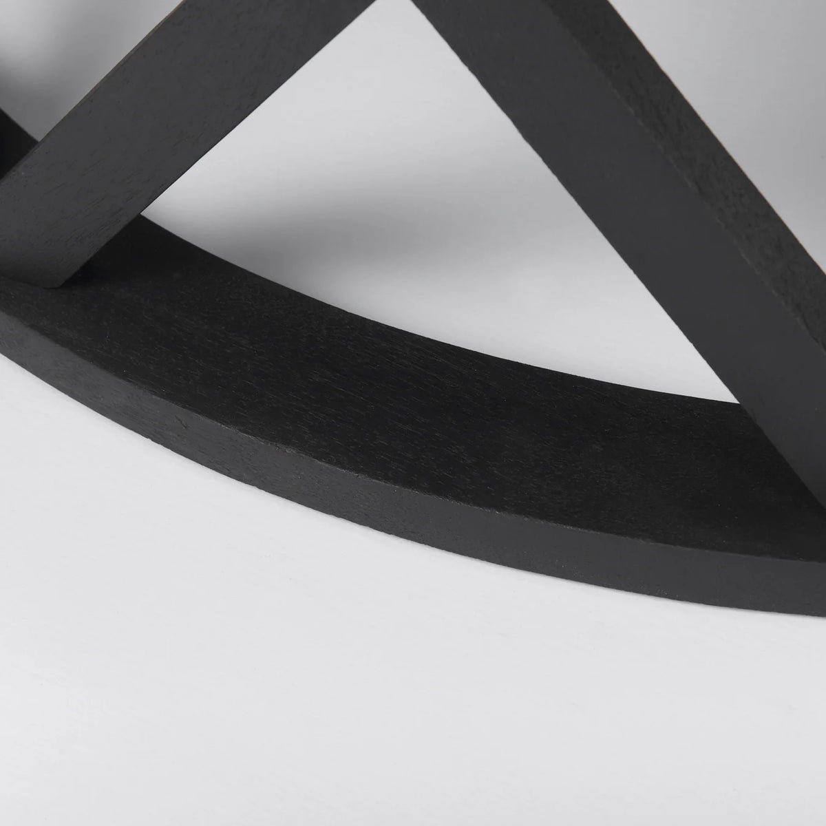 Forsey Round Coffee Table Black Wood