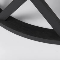 Forsey Round Coffee Table Black Wood