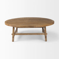 Rosie Coffee Table Medium Brown Wood | 48"