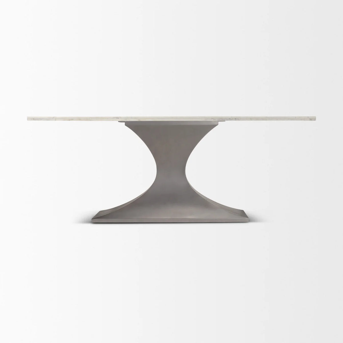 Maxton Dining Table White Marble | Gunmetal