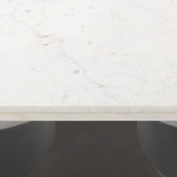 Maxton Dining Table White Marble | Gunmetal