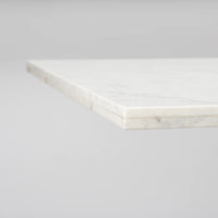 Maxton Dining Table White Marble | Gunmetal