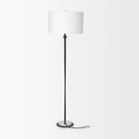 Sarah Floor Lamp Black Metal | White Shade