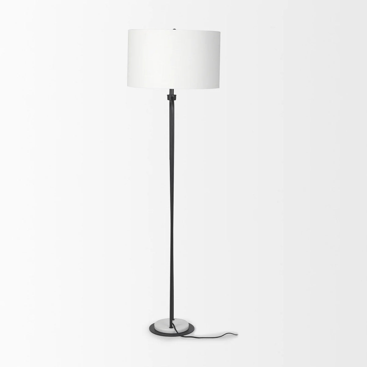 Sarah Floor Lamp Black Metal | White Shade