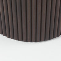 Terra Round Dining Table Dark Brown Wood