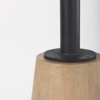 Maxwell Bistro Table White Marble | Blonde Wood