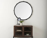 Elena Wall Mirror Black Metal | 44"