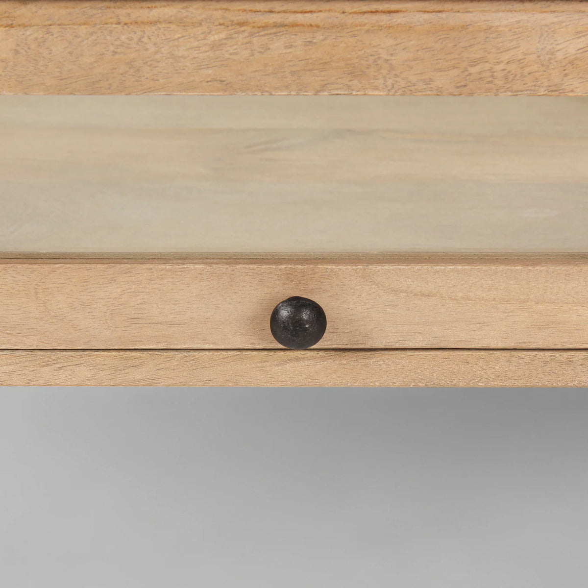 Arelius Coffee Table %7C Rectangular Light Brown Wood | Black Metal | Rectangular