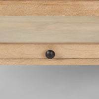 Arelius Coffee Table %7C Rectangular Light Brown Wood | Black Metal | Rectangular