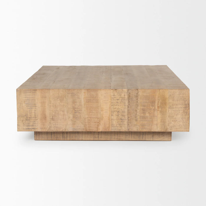Hayden Coffee Table Light Brown Wood | 48" Square