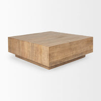 Hayden Coffee Table Light Brown Wood | 48" Square