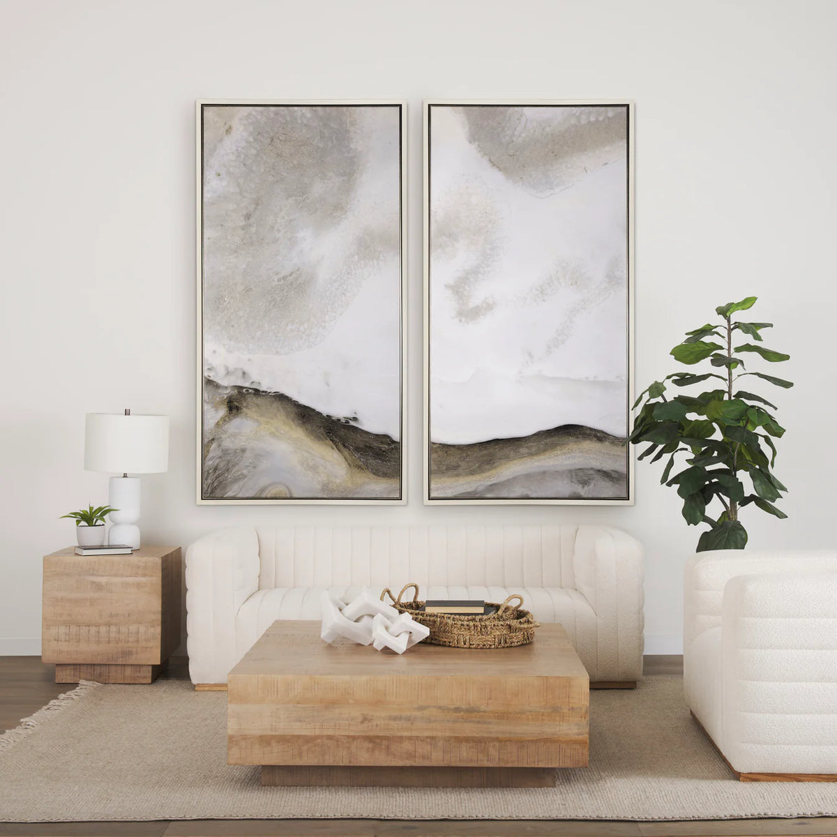 Hayden Coffee Table Light Brown Wood | 48" Square