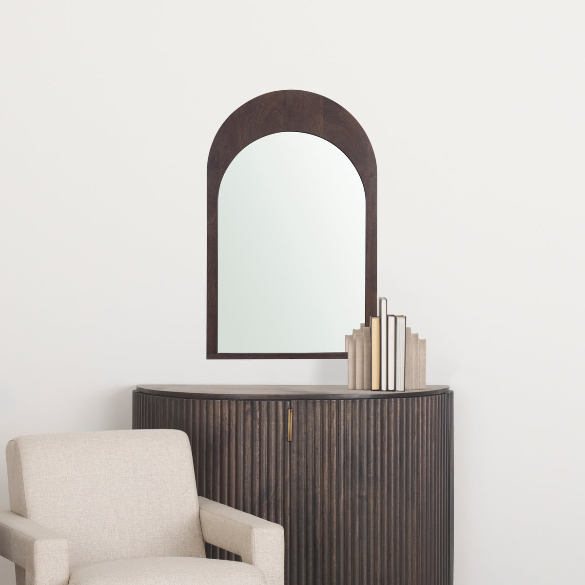 Celeste Wood Arched Mirror