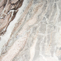 Allyson Dining Table Pink Marble | Medium Brown Wood