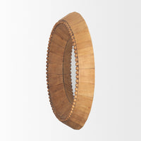 Ranela Light Brown Beaded Wooden Wall Mirror