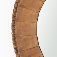 Ranela Light Brown Beaded Wooden Wall Mirror