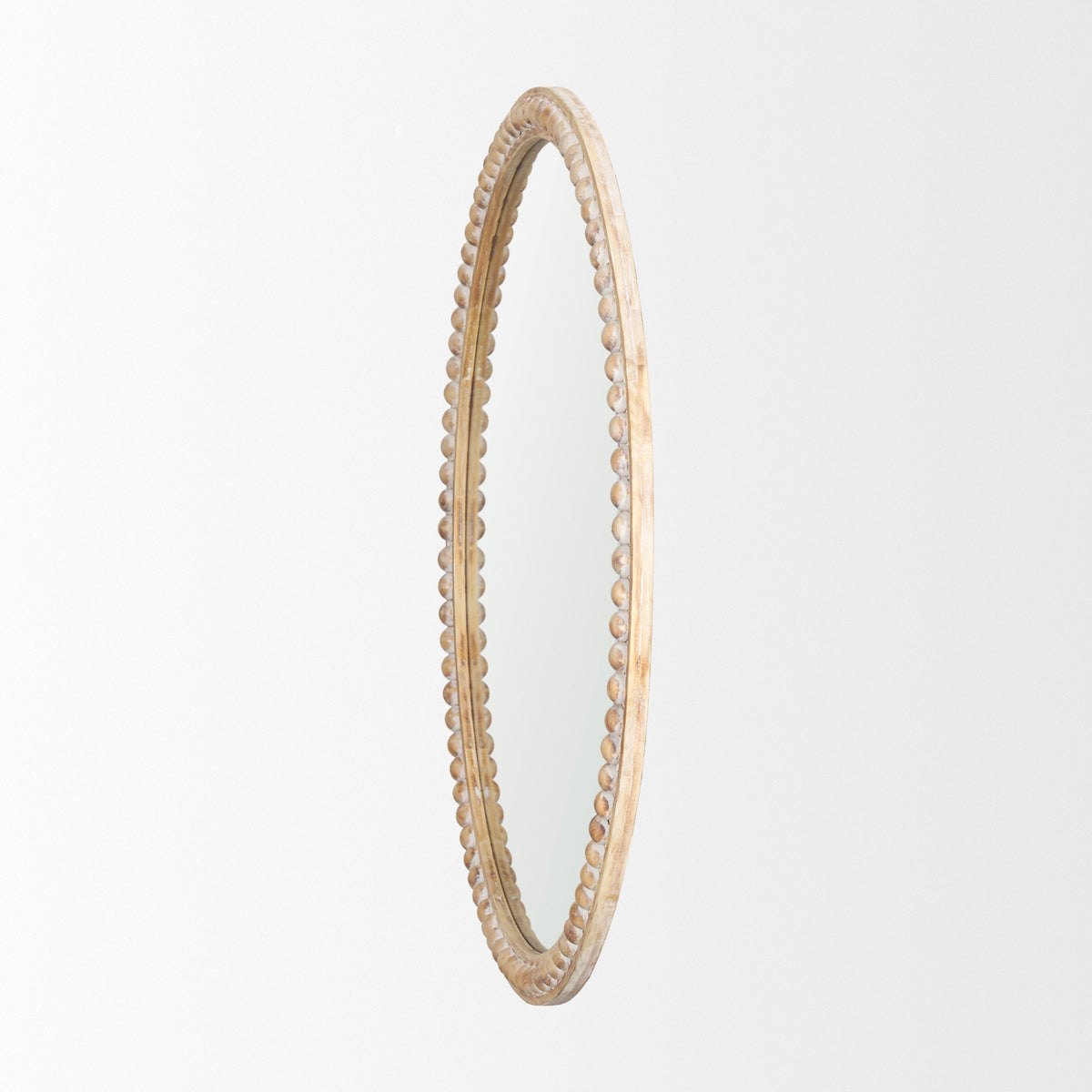 Roan Black Wood Beaded Wall Mirror