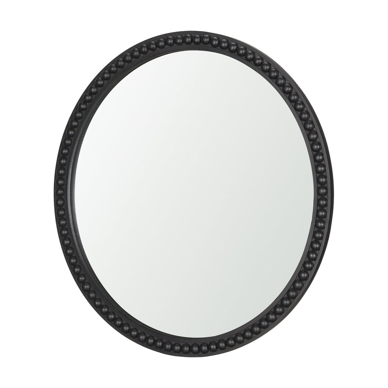 Roan Black Wood Beaded Wall Mirror