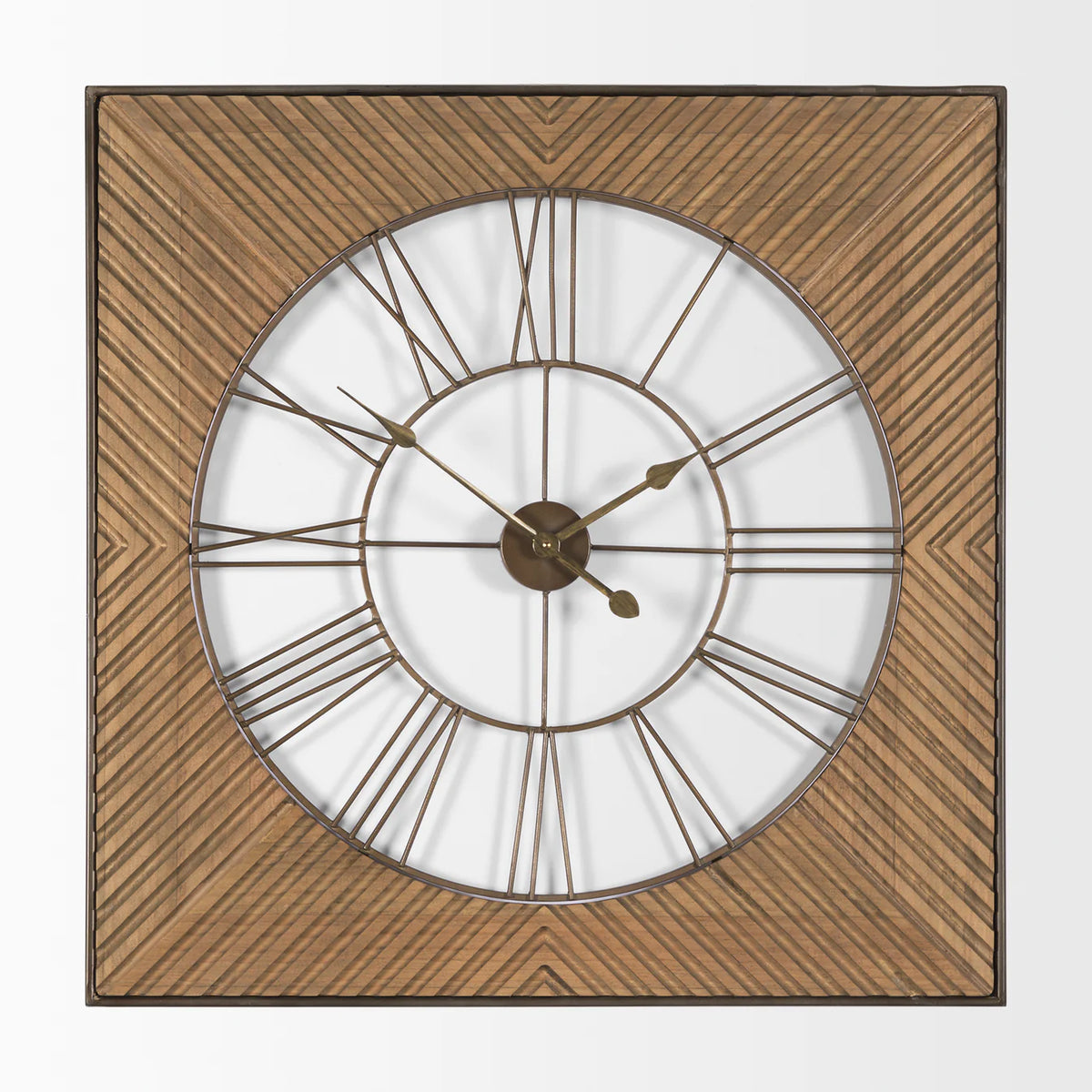 Rondell Wall Clock Gold Metal | Wood