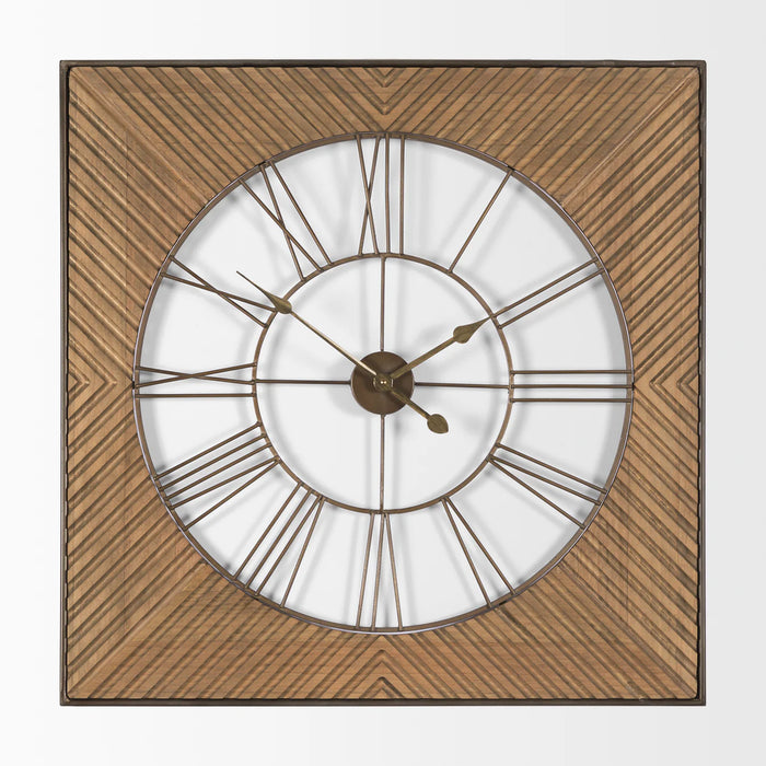 Rondell Wall Clock Gold Metal | Wood