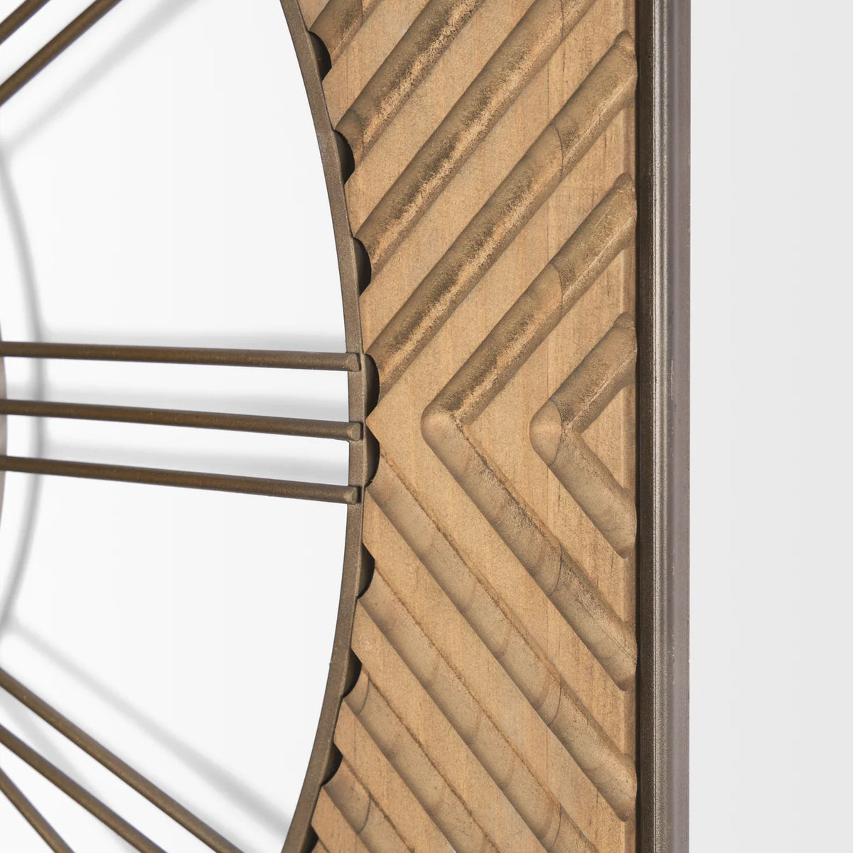 Rondell Wall Clock Gold Metal | Wood