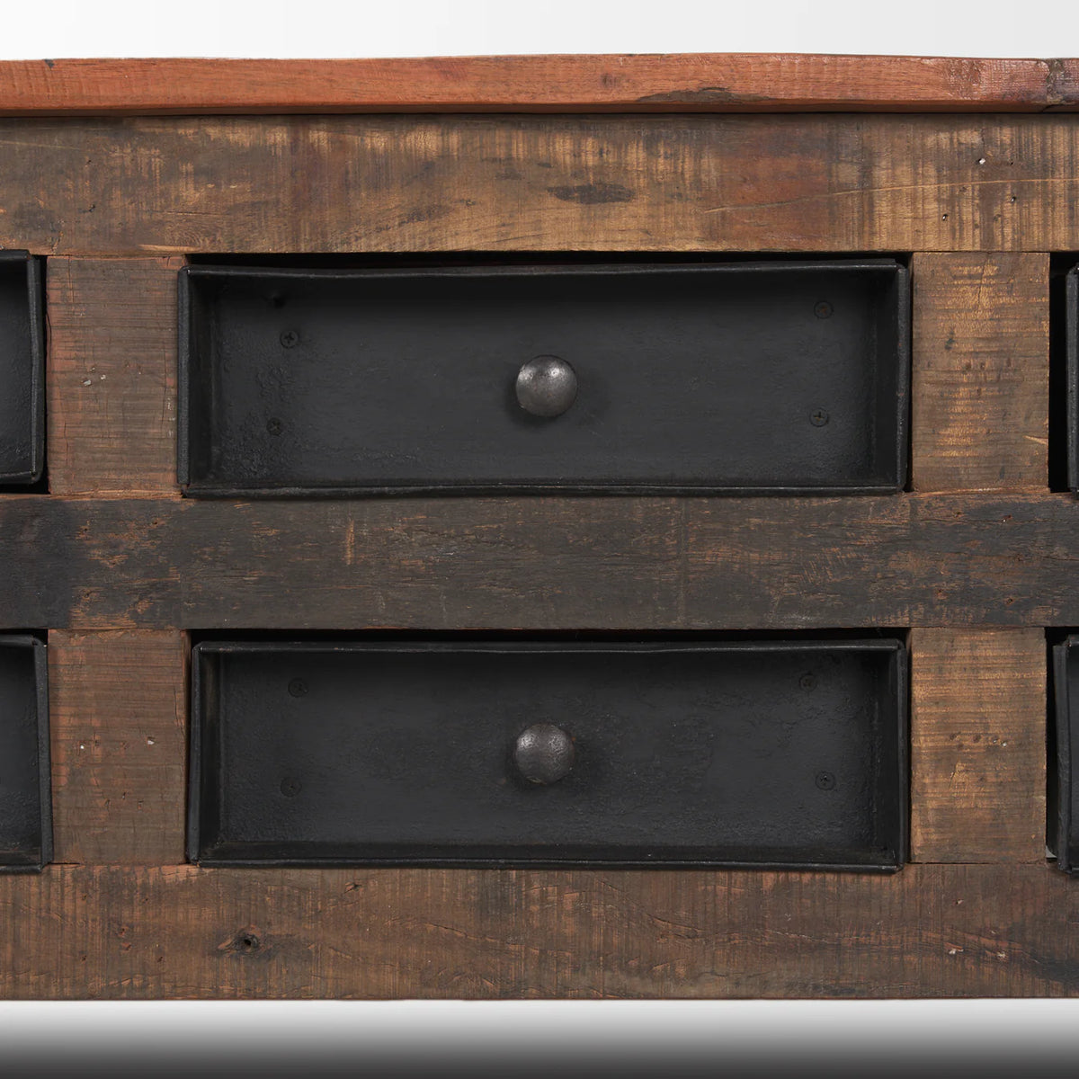 Wilton Coffee Table Black Metal | Brown Wood