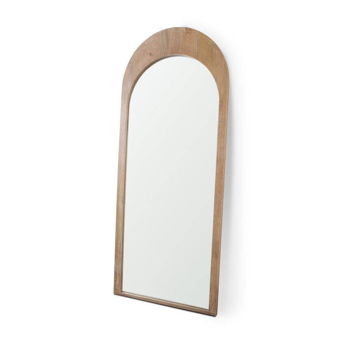 Celeste Wood Arched Floor Mirror
