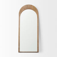 Celeste Wood Arched Floor Mirror