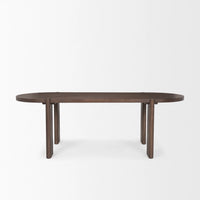 Sohan Dining Table Dark Brown Wood