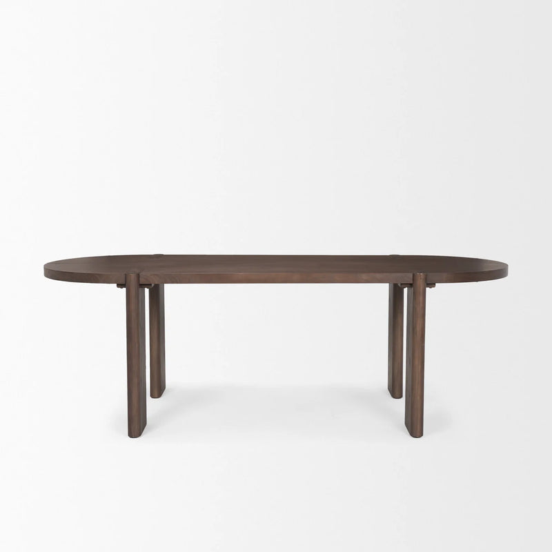 Sohan Dining Table Dark Brown Wood